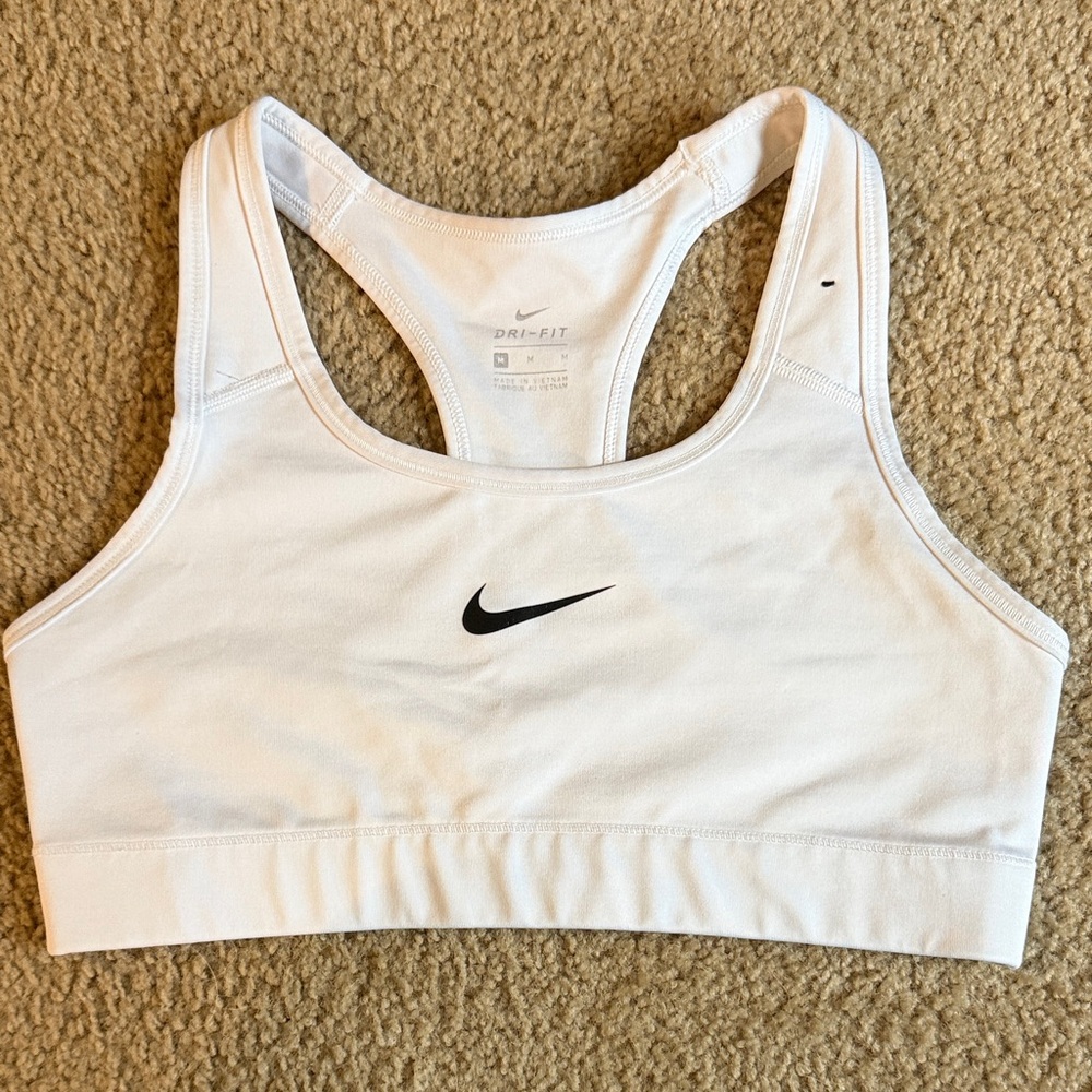 Nike Women's Dri-FIT White Sports Bra